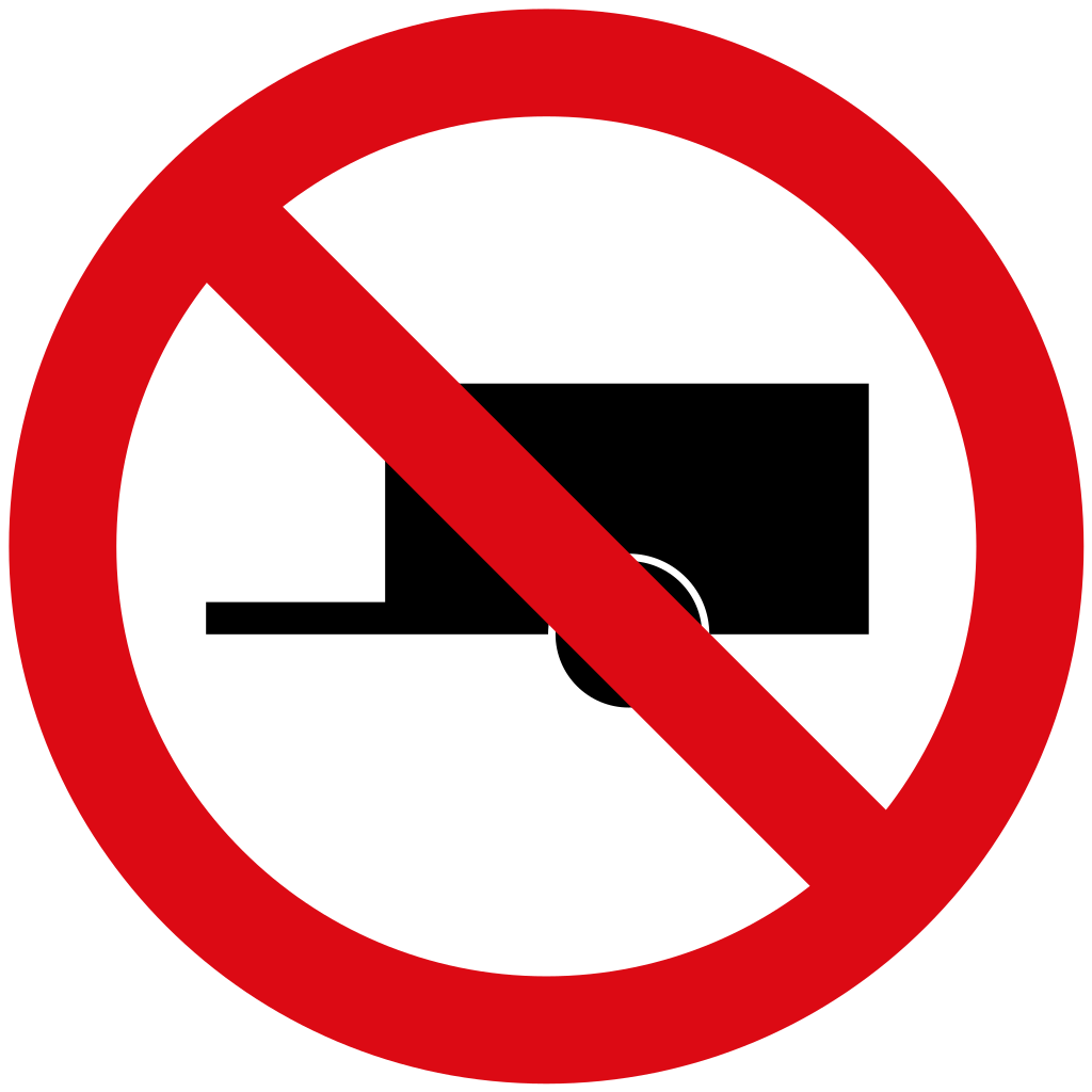 Remolques prohibidos.