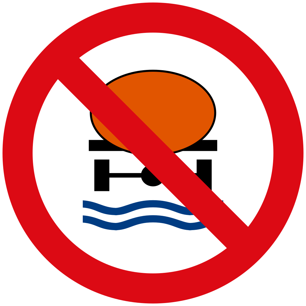 Vehículos con sustancias contaminantes del agua prohibidos.