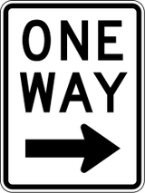 Road with one-way traffic.