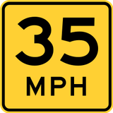 Advisory speed limit.
