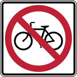 Cyclists prohibited.