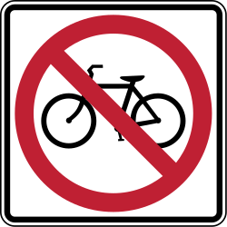 Cyclists prohibited.