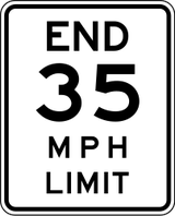 End of the speed limit.