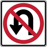 Turning around prohibited (U-turn).