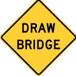 Warning for a movable bridge.