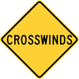 Warning for strong crosswinds.
