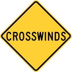 Warning for strong crosswinds.