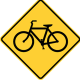 Warning for cyclists.