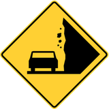 Warning for falling rocks.