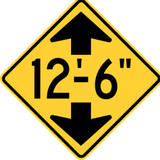 Warning for a height restriction.
