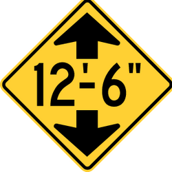 Warning for a height restriction.