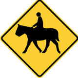 Warning for equestrians.