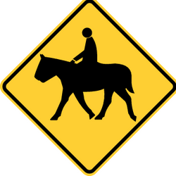 Warning for equestrians.