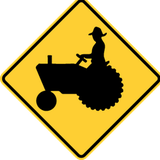 Warning for tractors.