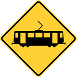 Warning for trams.