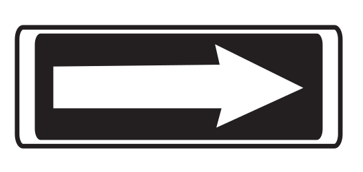Vía de sentido único.