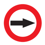 Dirección obligatoria a la derecha.