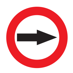 Dirección obligatoria a la derecha.