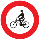 Vía obligatoria para ciclistas.