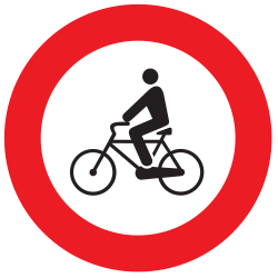 Vía obligatoria para ciclistas.