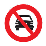 Automóviles prohibidos.
