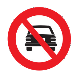 Automóviles prohibidos.