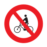 Ciclistas prohibidos.