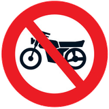 Motocicletas prohibidas.