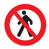 Peatones prohibidos.