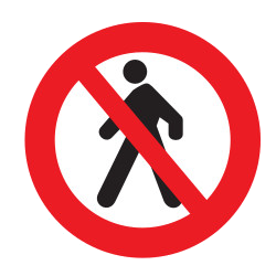 Peatones prohibidos.
