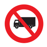 Camiones prohibidos.