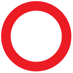 Acceso prohibido en ambos sentidos.