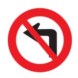 Giro a la izquierda prohibido.