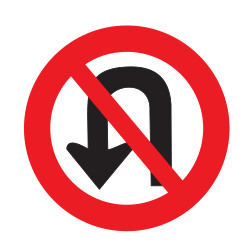 Cambio de sentido prohibido.