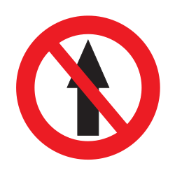 Prohibido seguir de frente.