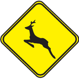 Advertencia de cruce de ciervos.