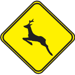 Advertencia de cruce de ciervos.