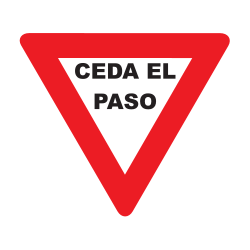 Ceda el paso.