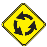 Advertencia de glorieta.