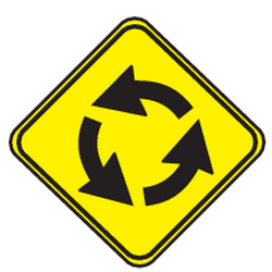Advertencia de glorieta.