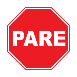 Detenerse y ceder el paso.