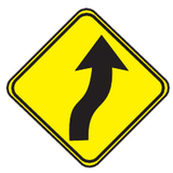 Doble curva: primero derecha y luego izquierda.