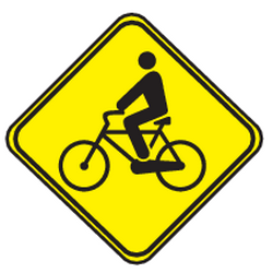 Advertencia de ciclistas.