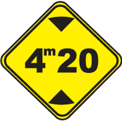 Advertencia de restricción de altura.