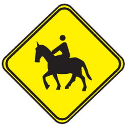 Advertencia de jinetes.