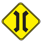Advertencia de estrechamiento.