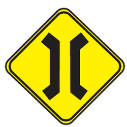 Advertencia de estrechamiento.