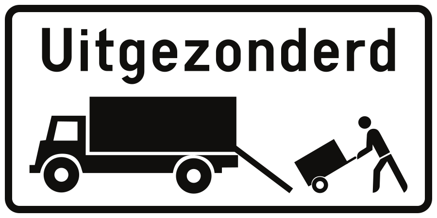 Lieferfahrzeuge zugelassen.