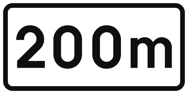 ... Meter voraus.