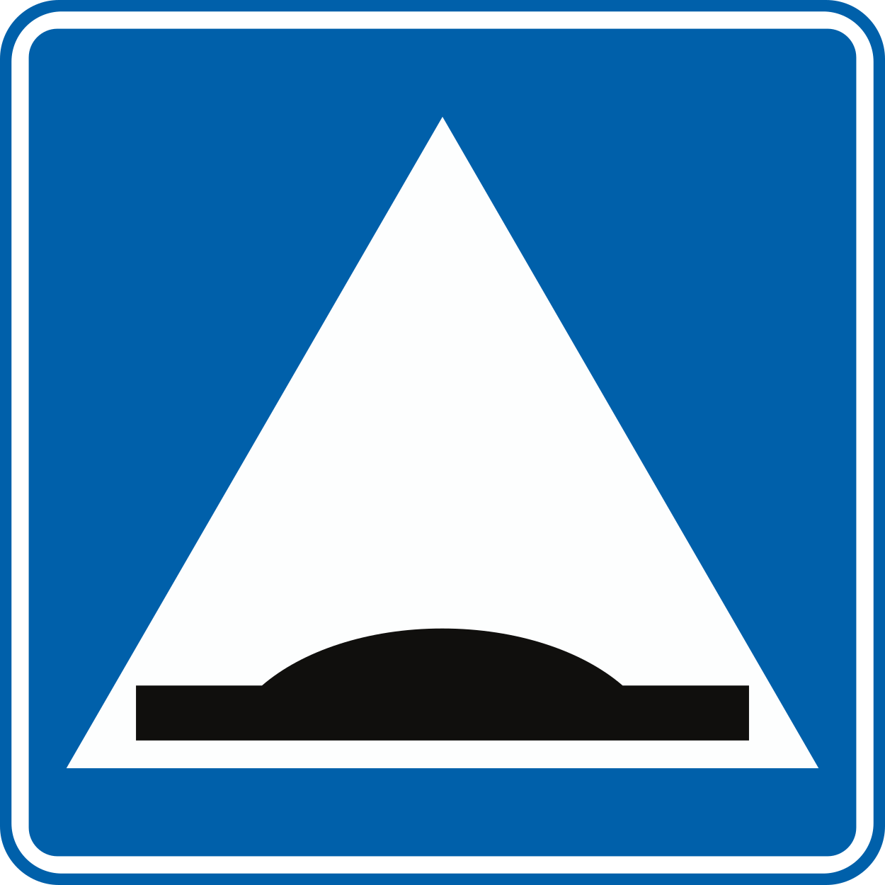 Fahrbahnschwelle.
